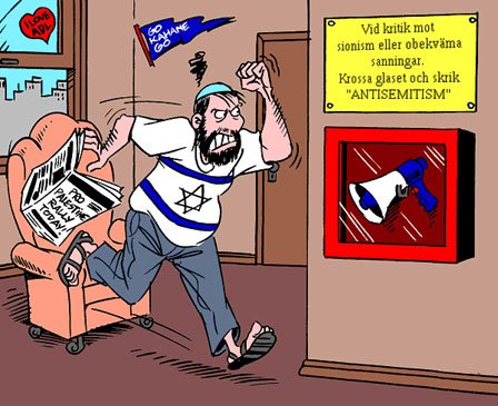 Vid kritik mot sionism, skrik "Antisemitism"